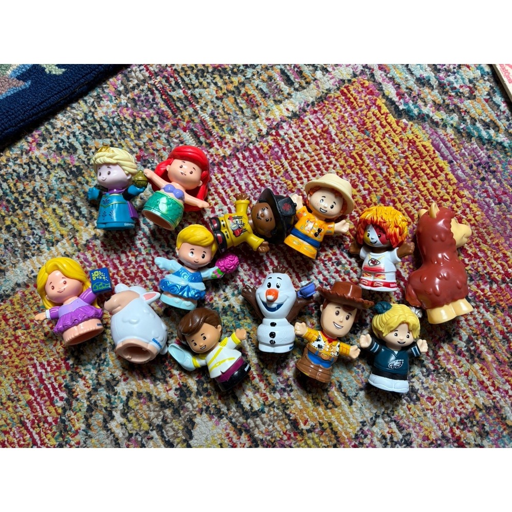 EUC Fisher Price Little People Little Mermaid Figures Ariel Woody Llama Cinderel